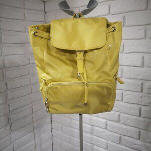 Samsonite Mustard Yellow Bucket Style Adjustable Straps Unisex Backpack